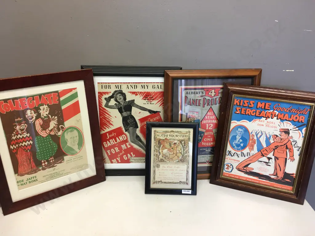 Framed Vintage Music Prints & Scottish Widows Fund Print Image 1++