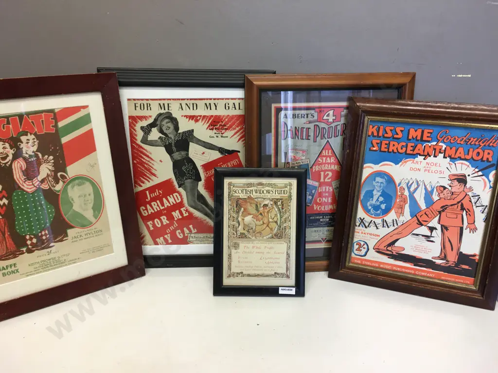 Framed Vintage Music Prints & Scottish Widows Fund Print Image 1++