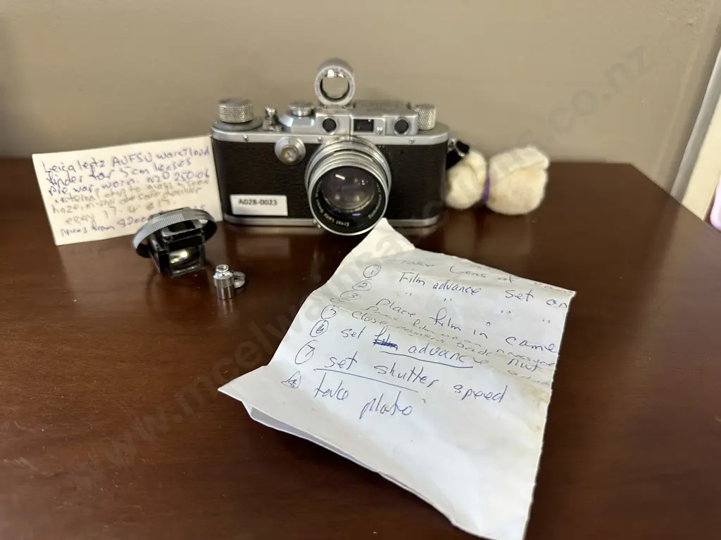 Rare Leica DRP Ernst Leitz Wetzlar Camera, 5cm Viewfinder, Summicron 5cm Lens & AUFSU Waist Level Reflecting Viewfinder Image 1++