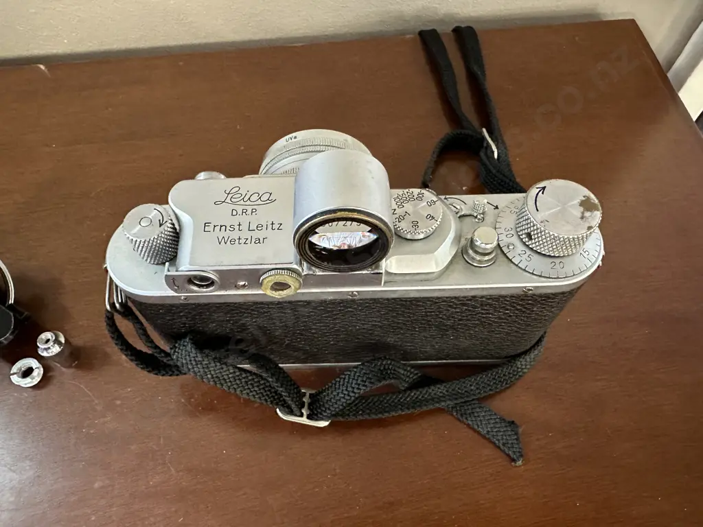 Rare Leica DRP Ernst Leitz Wetzlar Camera, 5cm Viewfinder, Summicron 5cm Lens & AUFSU Waist Level Reflecting Viewfinder Image 1++