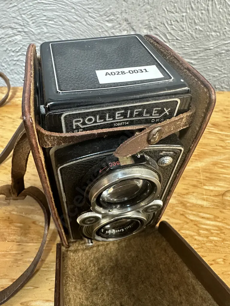 Vintage Rolleiflex 3.5 TLR Compur Rapid Film Camera - Xenar 75mm f3.5 Lens With Original Case - Germany Image 1++