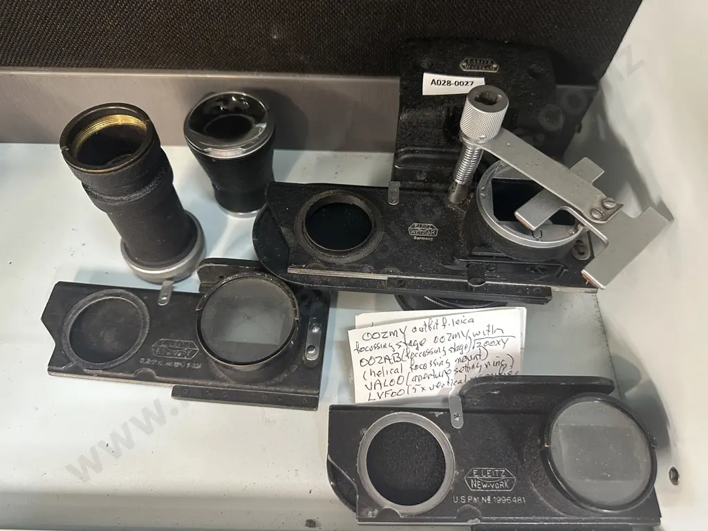 E.Leitz Focusing Stage, Magnifier, Aperture Setting Ring, Leica Focus Slide Focusing Stage & Magnifying Finder Etc Image 1++