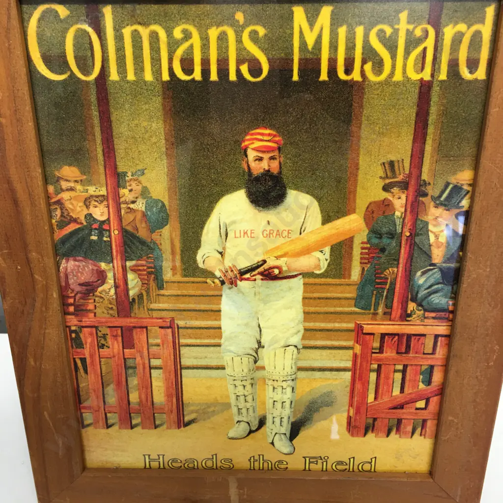 Colmans Mustard Framed Advertising Print 'Colemans Mustard Heads The Field Like Grace'. 36 x 29cm Image 1++