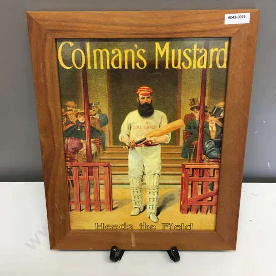 Colmans Mustard Framed Advertising Print 'Colemans Mustard Heads The Field Like Grace'. 36 x 29cm