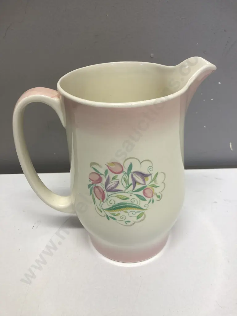 Vintage Susie Cooper Dresden Spray Pink Water Jug. H22cm Image 1++