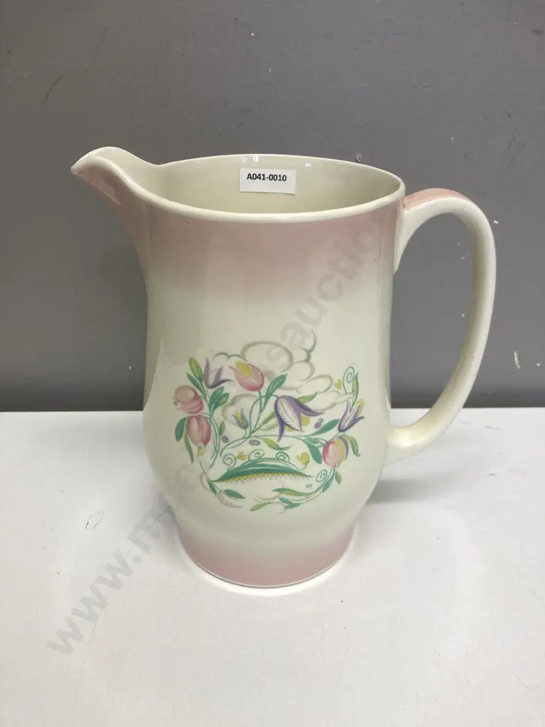 Vintage Susie Cooper Dresden Spray Pink Water Jug. H22cm Image 1++