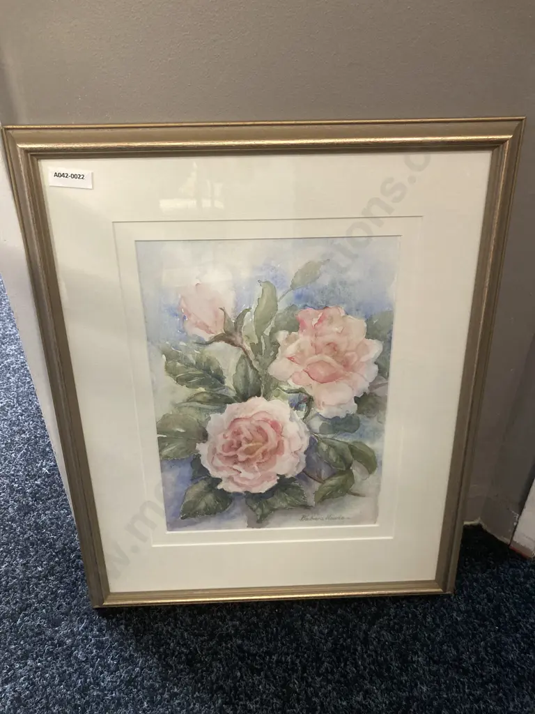 Barbara Howie Watercolour ,Signed. 47 x 38cm Glazed Framed Image 1++