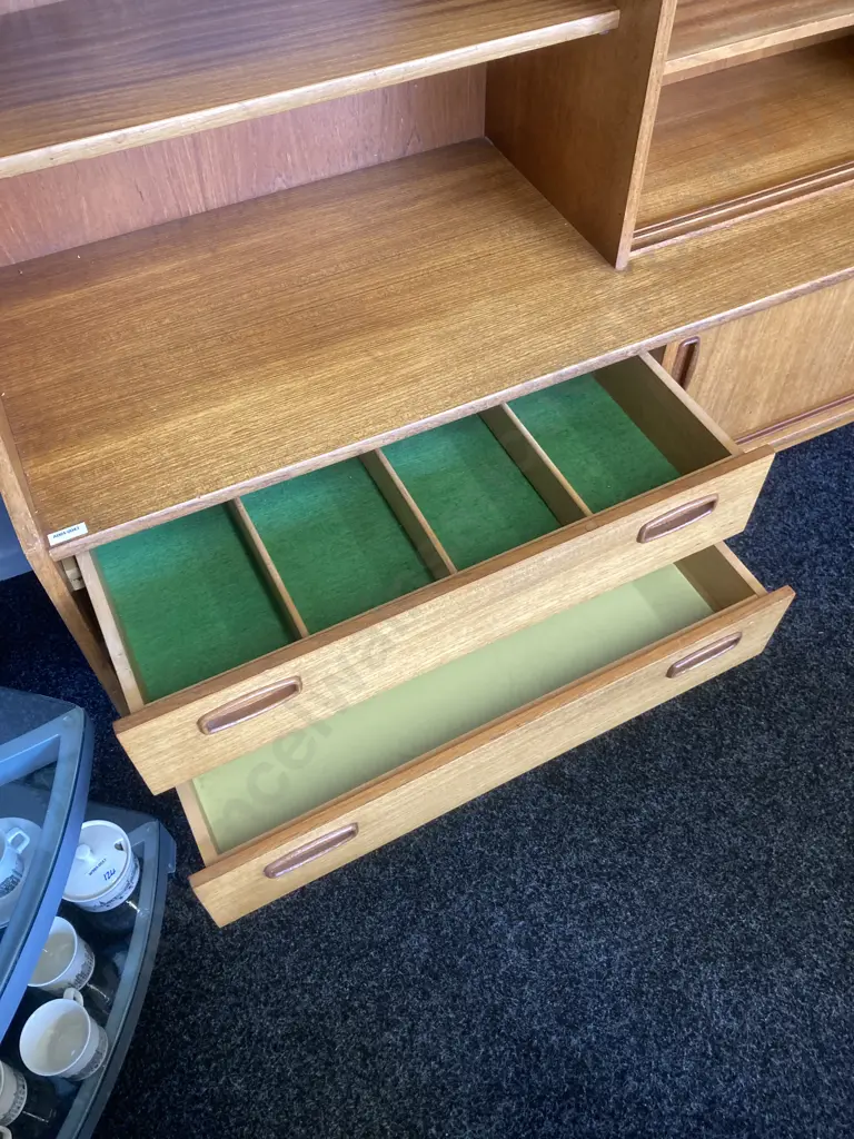 Mid-Century Modern Teak Wall Unit by Mahjongg for Ouwenbroek's Meubelfabriek,1960s. H143 W185 D42cm Image 1++