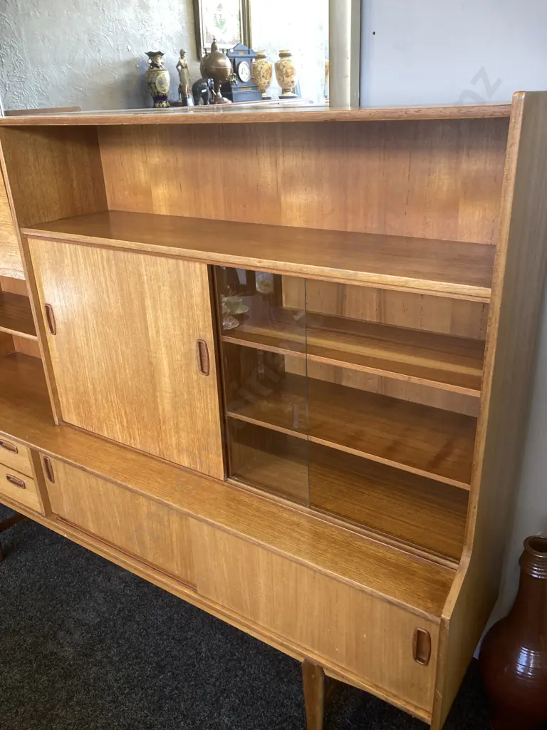 Mid-Century Modern Teak Wall Unit by Mahjongg for Ouwenbroek's Meubelfabriek,1960s. H143 W185 D42cm Image 1++