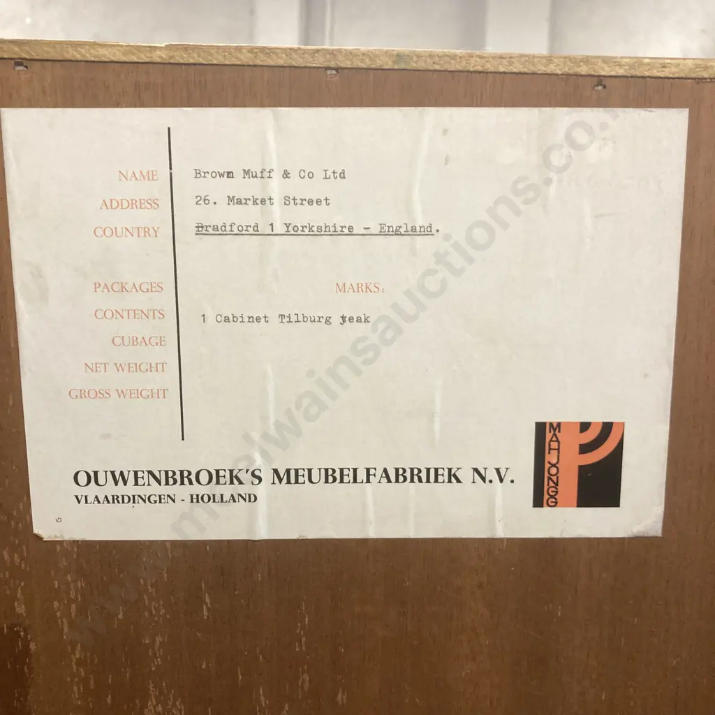 Mid-Century Modern Teak Wall Unit by Mahjongg for Ouwenbroek's Meubelfabriek,1960s. H143 W185 D42cm Image 1++
