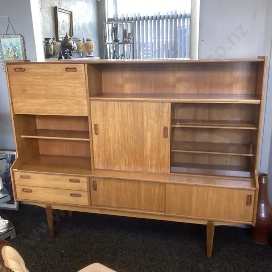 Mid-Century Modern Teak Wall Unit by Mahjongg for Ouwenbroek's Meubelfabriek,1960s. H143 W185 D42cm