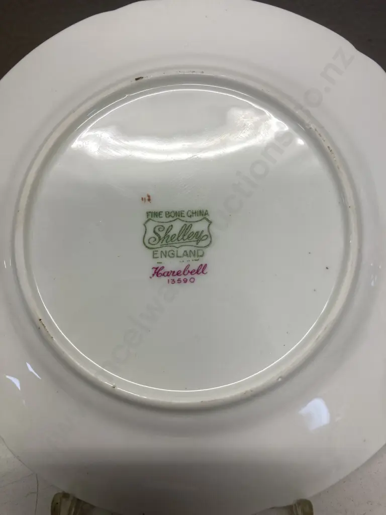 Vintage Shelley “Harebell” Bone China Tea Trio, Blue Bell Floral 13590 Image 1++