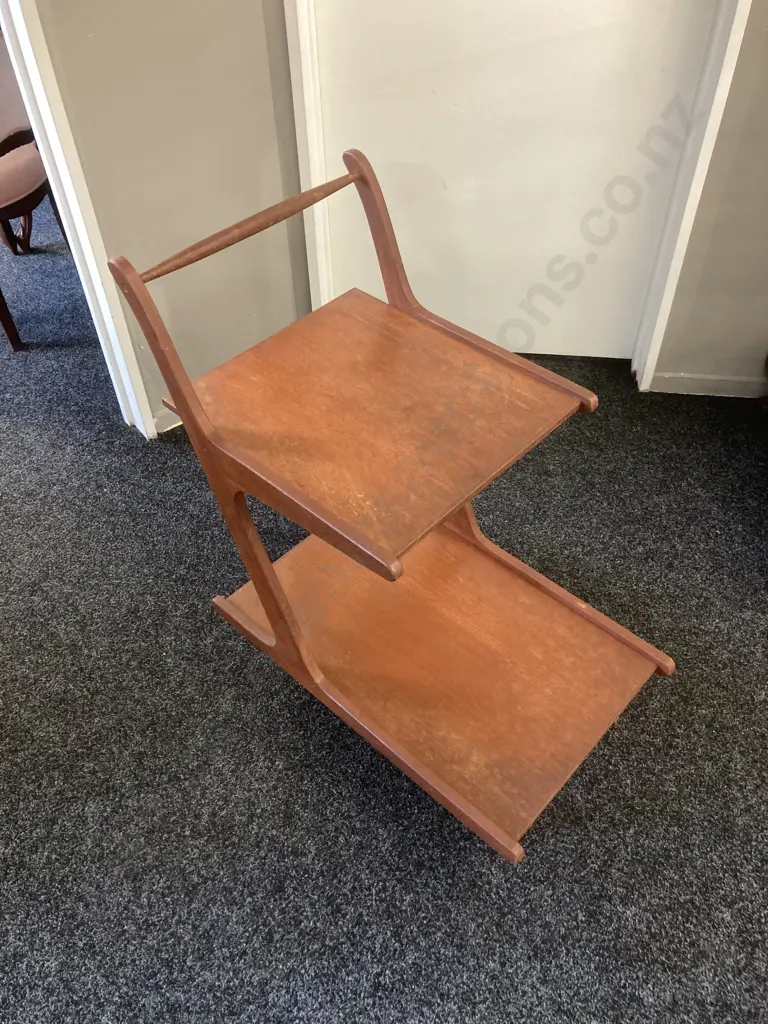 Unique Don Lorong Mid Century Tea Trolley, On Metal Castors, Original Don Lorong Sticker To Underside. H83 W69 D45cm Image 1++