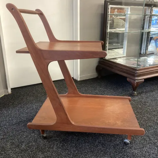 Unique Don Lorong Mid Century Tea Trolley, On Metal Castors, Original Don Lorong Sticker To Underside. H83 W69 D45cm