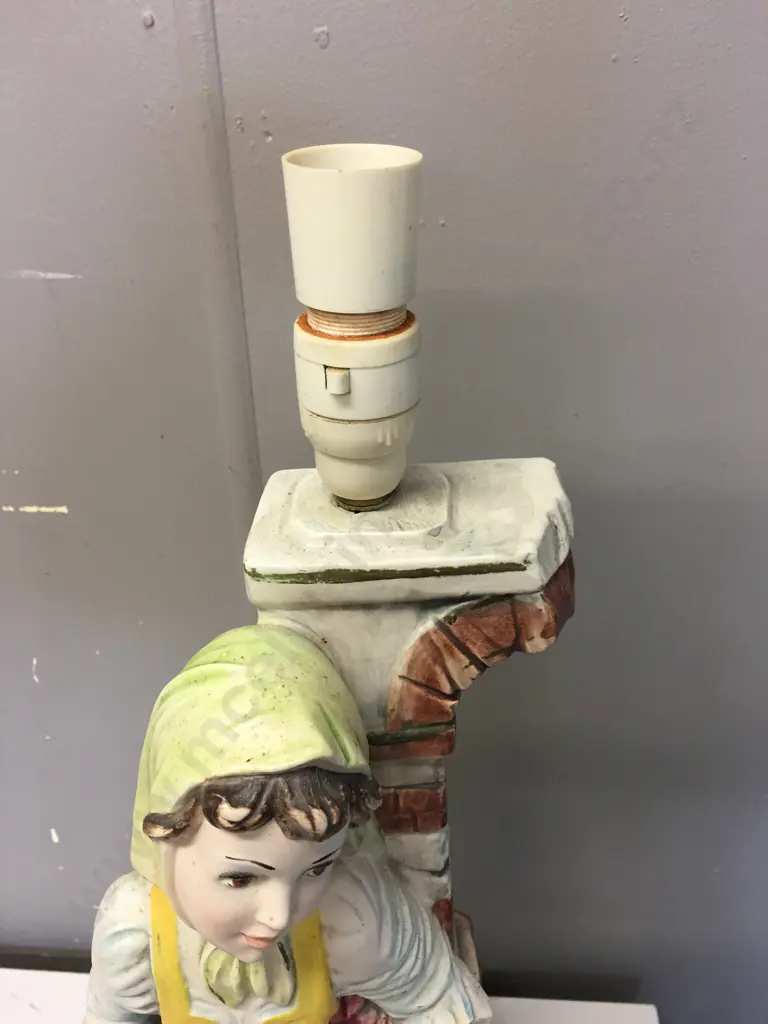 Antique Porcelain Figural Table Lamp H61cm. Image 1++