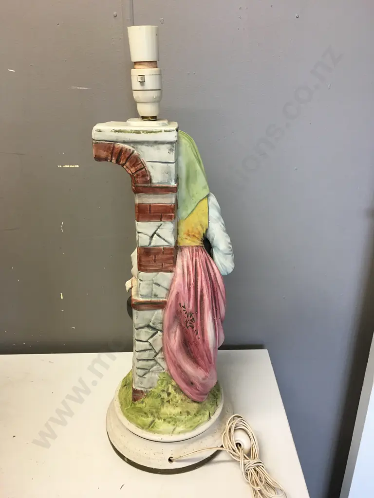 Antique Porcelain Figural Table Lamp H61cm. Image 1++
