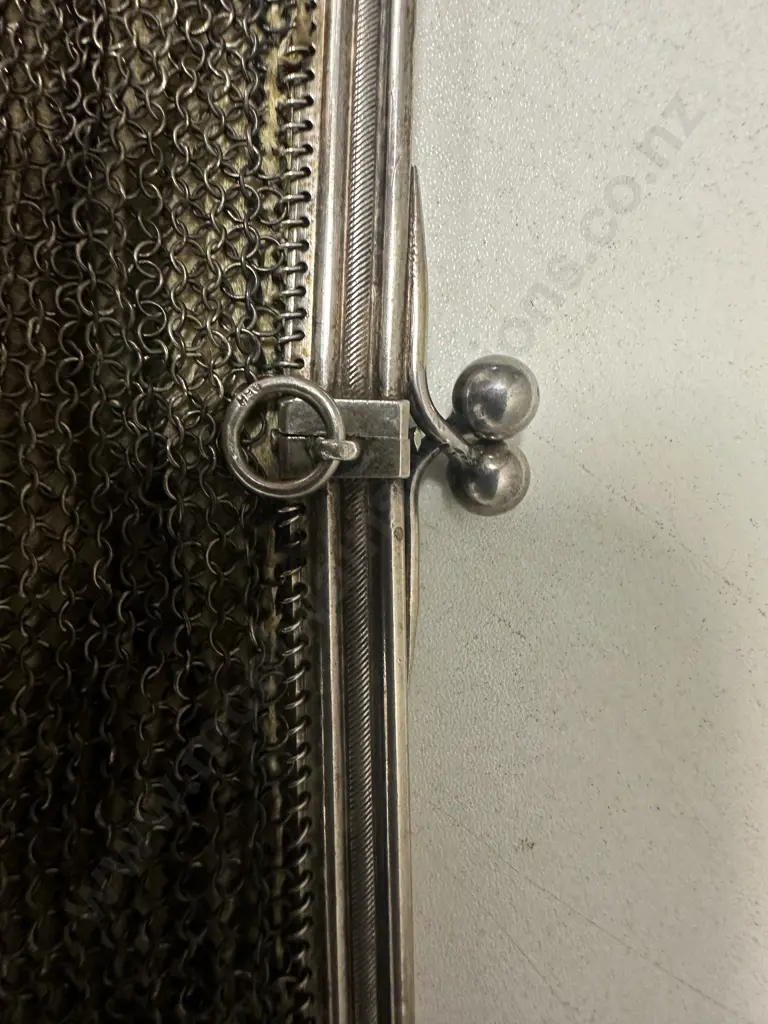 Vintage Mesh Purse 800 Continental Silver ? Image 1++