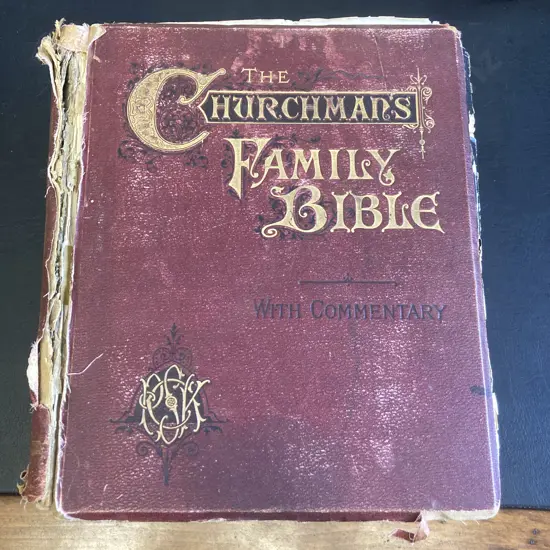 The Churchman's Family Bible with Commentary - Published by Society for Promoting Christian Knowledge London