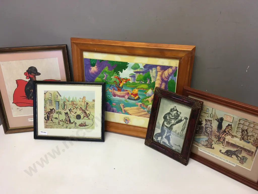 Pooh Friendship Day, Cats & Pup Framed Prints Image 1++
