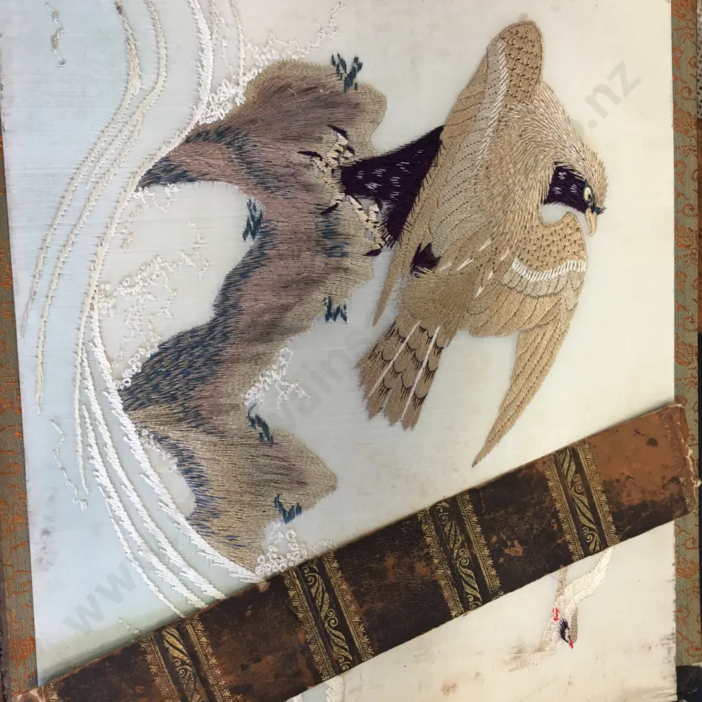 Vintage Japanese Lacquered Album With Shibayama Decorated Cover. 17 x 36cm (As Found Condition) Image 1++