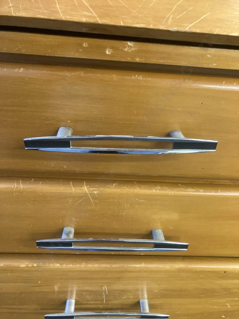 Vintage Wood Ways Hamilton Rimu Drop Front Desk, Original Handles. H100 W73 D35cm (No Key) Image 1++