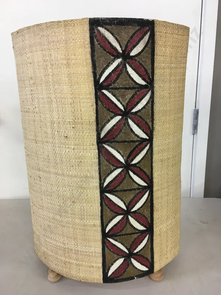 Footed Rattan Table Lamp. 53 x 36cm Image 1++