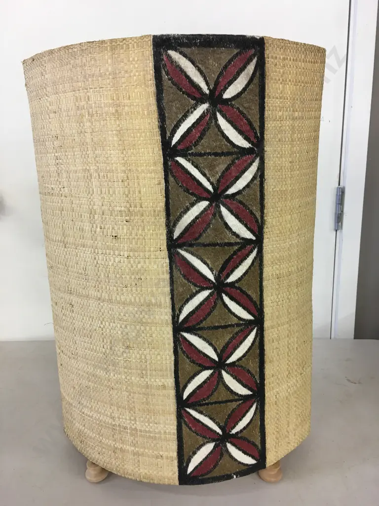 Footed Rattan Table Lamp. 53 x 36cm Image 1++