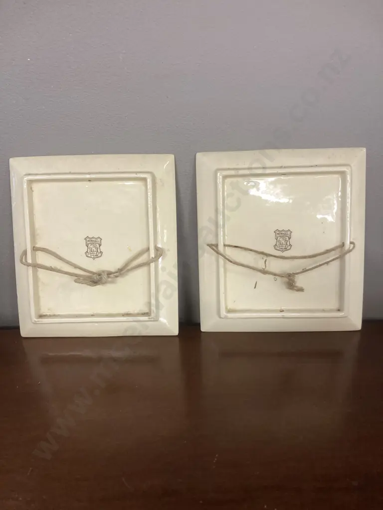 Vintage Newhall Hanley Of England Wall Plates Mr Pecksniff & Sairey Gamp Image 1++