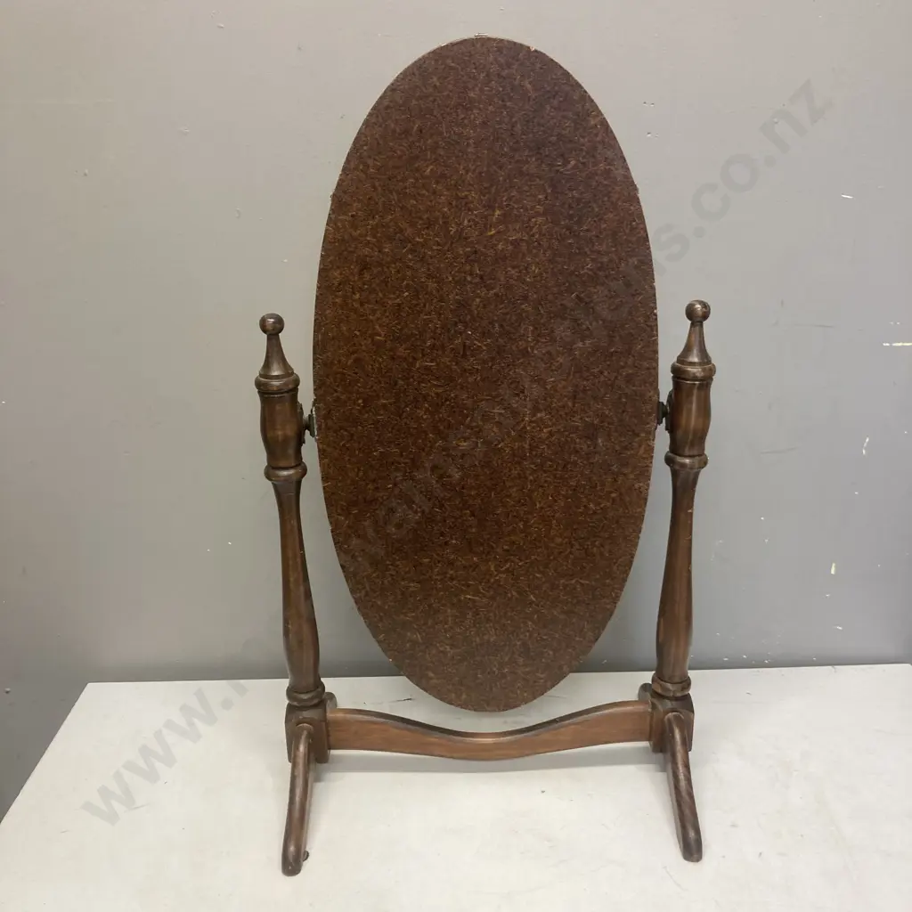 Vintage Oval Cheval Mirror. 71 x 41cm Image 1++