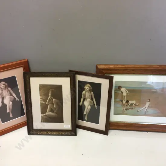Vintage Nude prints x 4