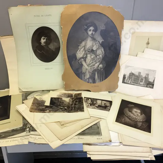Large Selection Of Antique Portraits, Pictures Etc