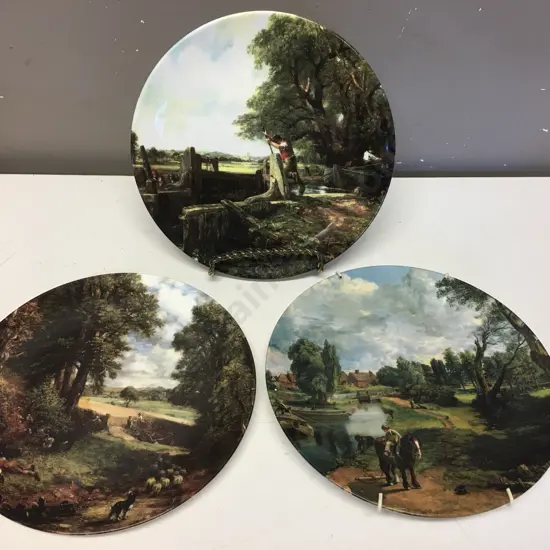 Royal Doulton Ltd Edition Collectors Plates Including 'Flatford Mill', 'The Cornfield' & 'The Lock'