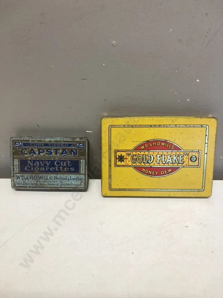 Vintage Cigarette Tins - Gold Flake Honey Dew & Capstan Navy Cut Image 1++