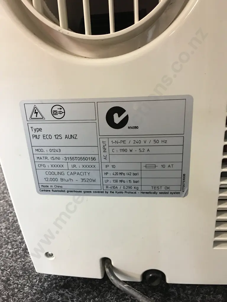 Olimpia Splendid Silent PIU Eco 12 Portable Air Conditioner With Remote Control Image 1++