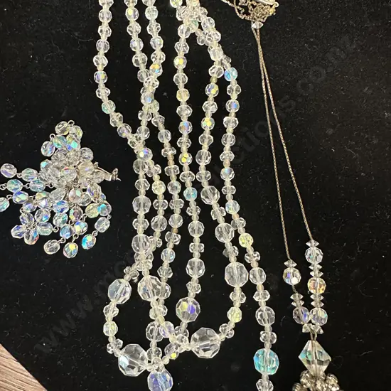 Selection Of Costume Jewellery Including Necklaces & Brooch