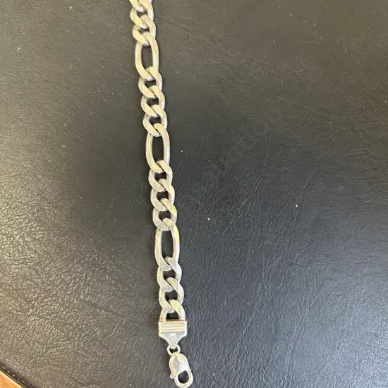 925 Heavy Vintage Curb Link Mens Bracelet 55gms
