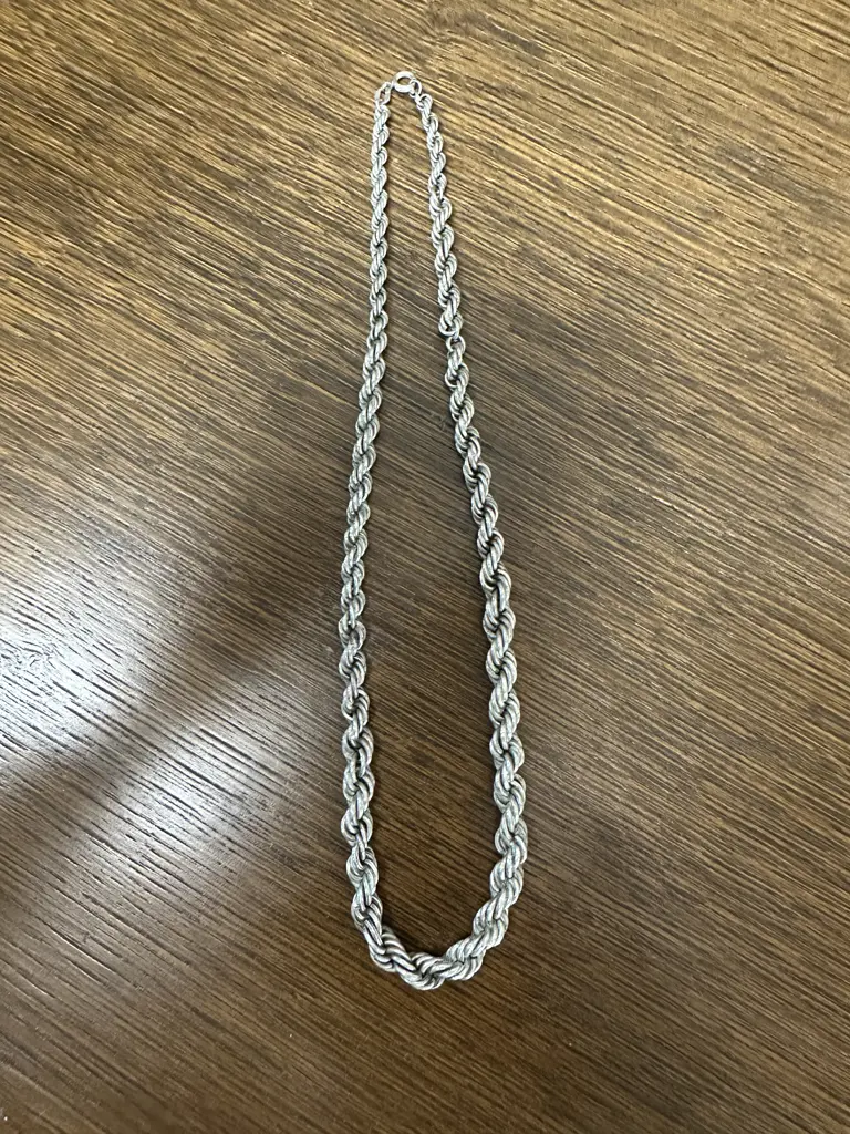 Stamped 925 Twisted Chain Necklace Image 1++