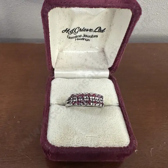 Ladies Ruby & Silver Ring