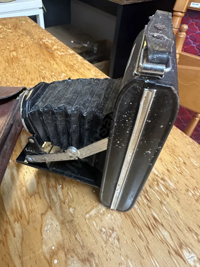 Vintage AGFA Billy Folding Bellows Camera With Leather Case, Agfa Jsomar Lens Image 1++