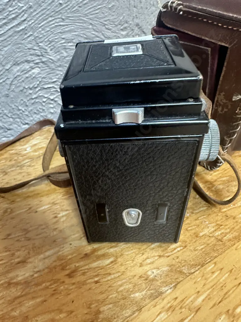 Vintage Rare 1950s Photovat Photina Reflex Twin Lens Camera With Original Case Image 1++