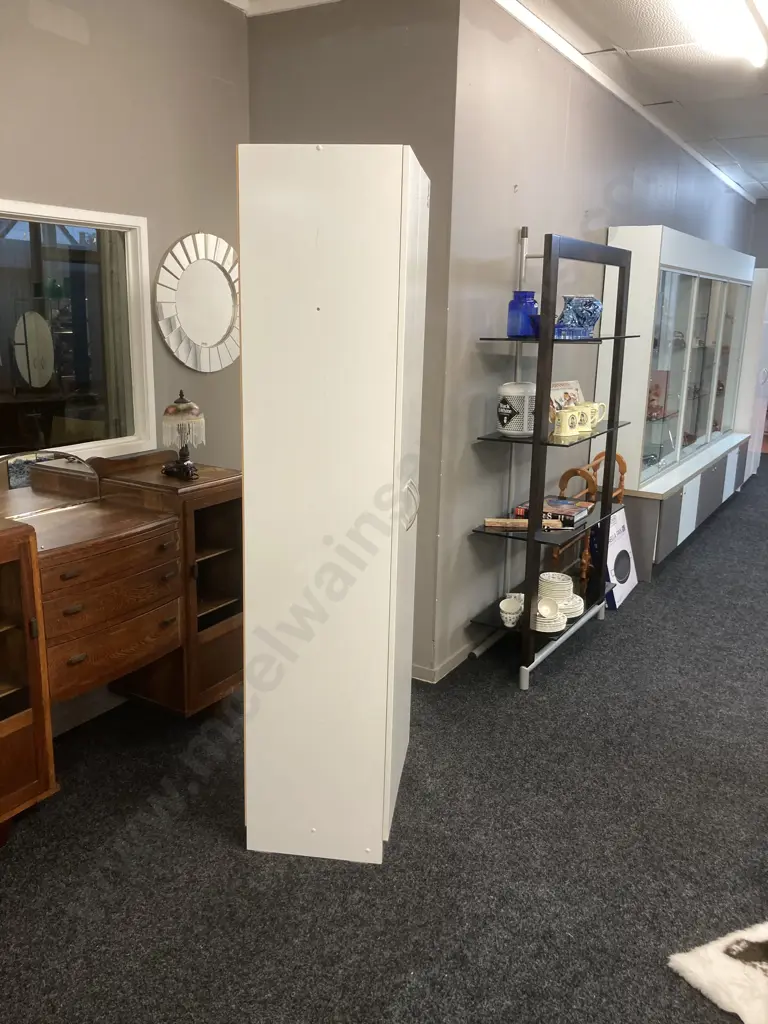 Mr Shelf White Double Door Utility Storage Cupboard. H196 W58 D42.5cm Image 1++