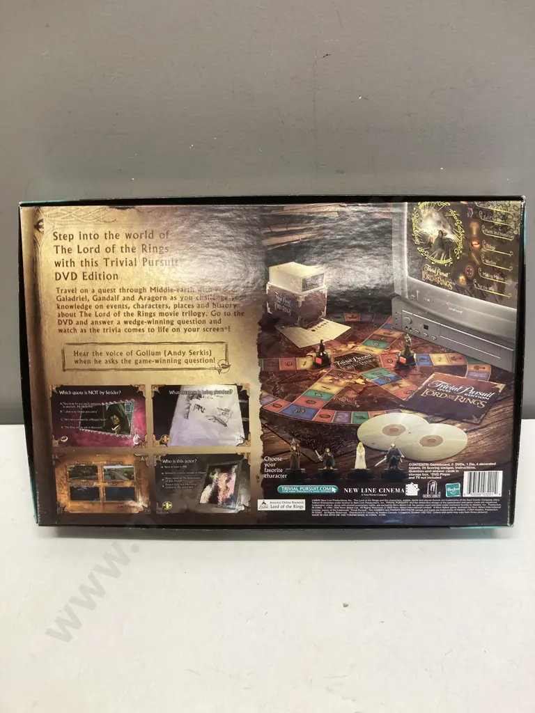 Hasbro Trivial Pursuit; DVD – The Lord Of The Rings Trilogy Edition / Board Game (2004) Image 1++