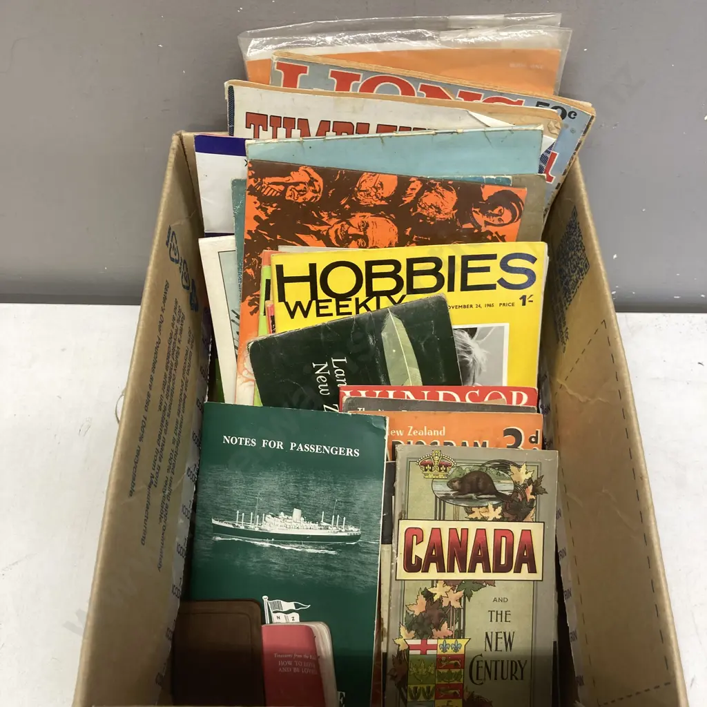 Box Lot Vintage & Antique Items, Race Cards, Maps, Pamphlets, How To Magazines, Albums & Cards Etc Image 1++