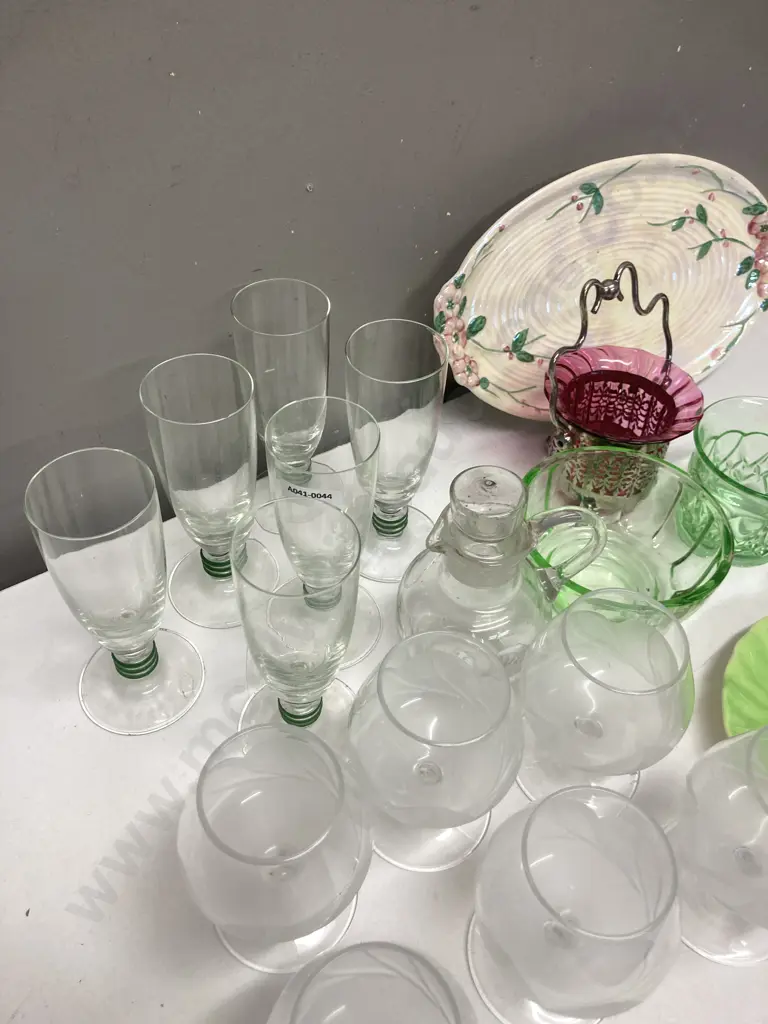 Glass Sets, Depression Glass, Brandy Glass Set Etc Image 1++