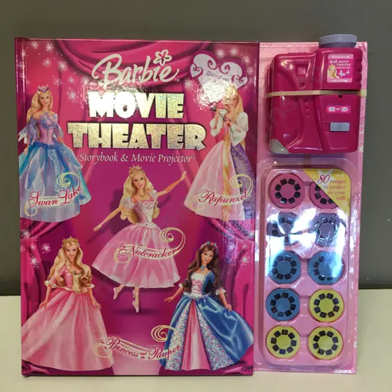 Vintage Barbie Movie Theater Story Books & Movie Projector