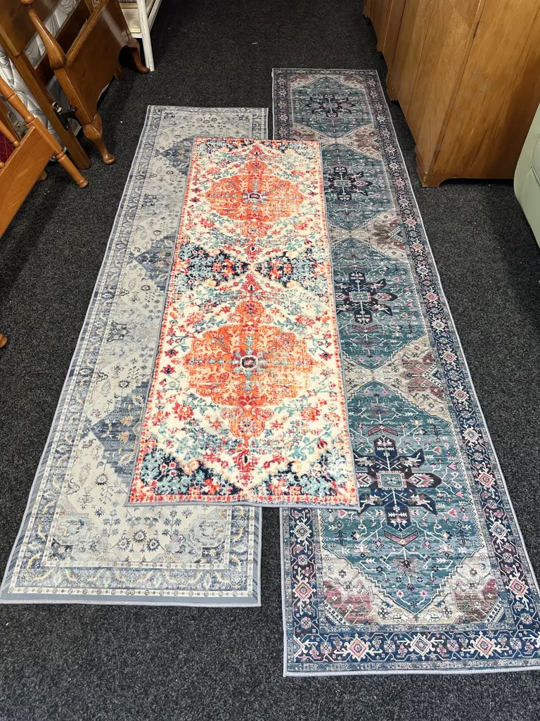 Floor Runners x 3, Assorted Colours. 2.98 x 60, 2.34 x 60, 1.81 x 60cm Image 1++
