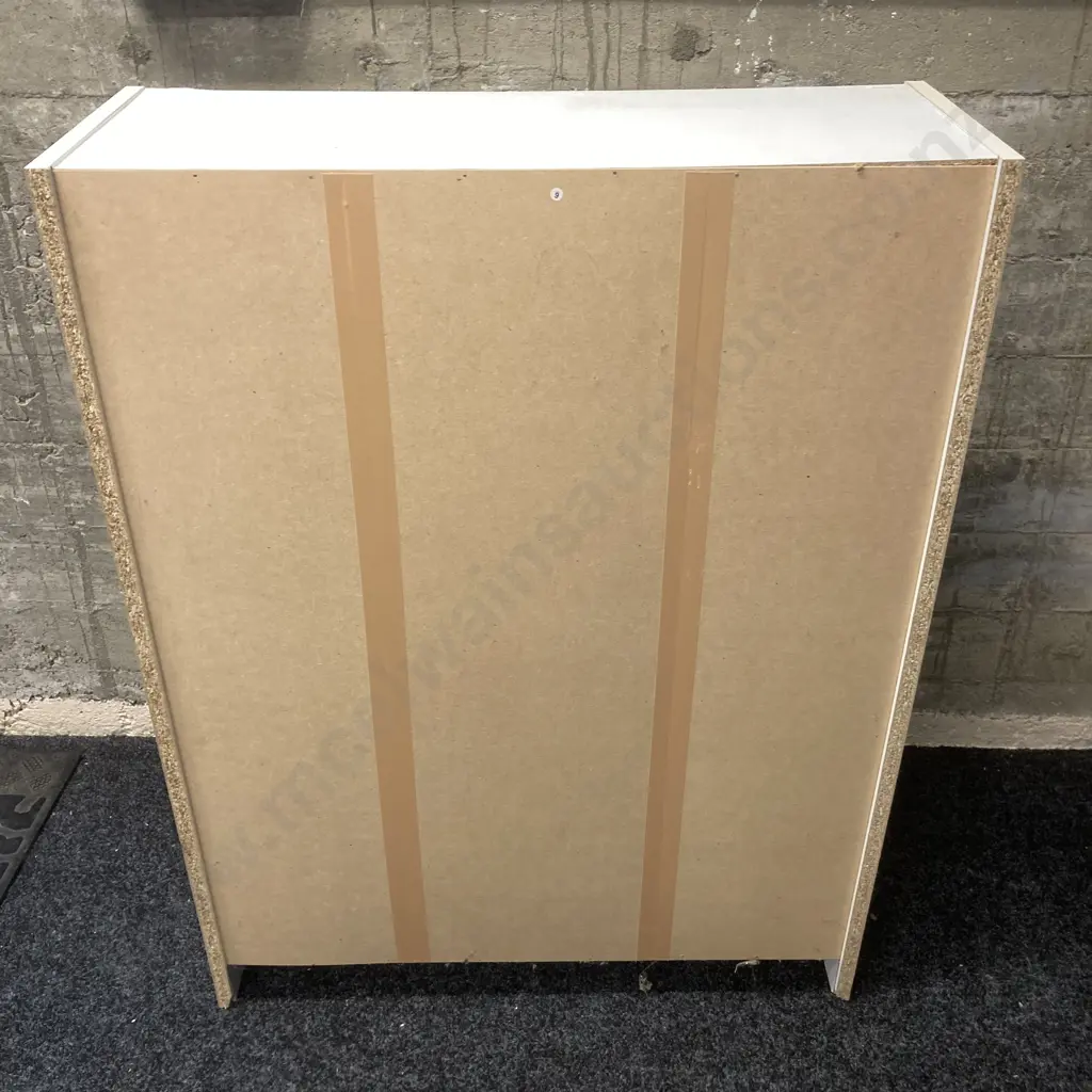 White Shelf Unit With 2 Adjustable Shelves. H107 W80 D29cm sold with 28 Image 1++