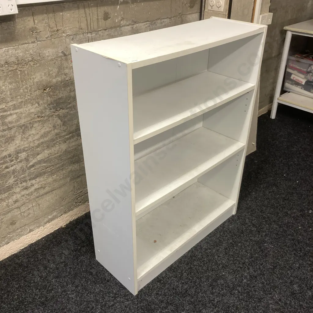 White Shelf Unit With 2 Adjustable Shelves. H107 W80 D29cm sold with 28 Image 1++
