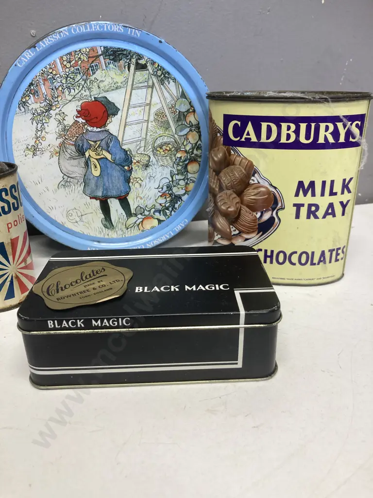 Carl Larsson 'Apple Harvest' Collectors Tin, Black Magic Chocolates Tin Etc (sold with 12) Image 1++