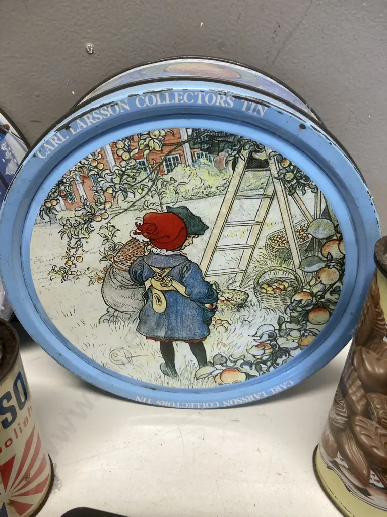 Carl Larsson 'Apple Harvest' Collectors Tin, Black Magic Chocolates Tin Etc (sold with 12) Image 1++
